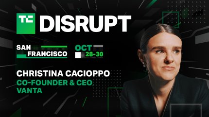 Christina Cacioppo da Vanta sobe ao palco no TechCrunch Disrupt 2024  